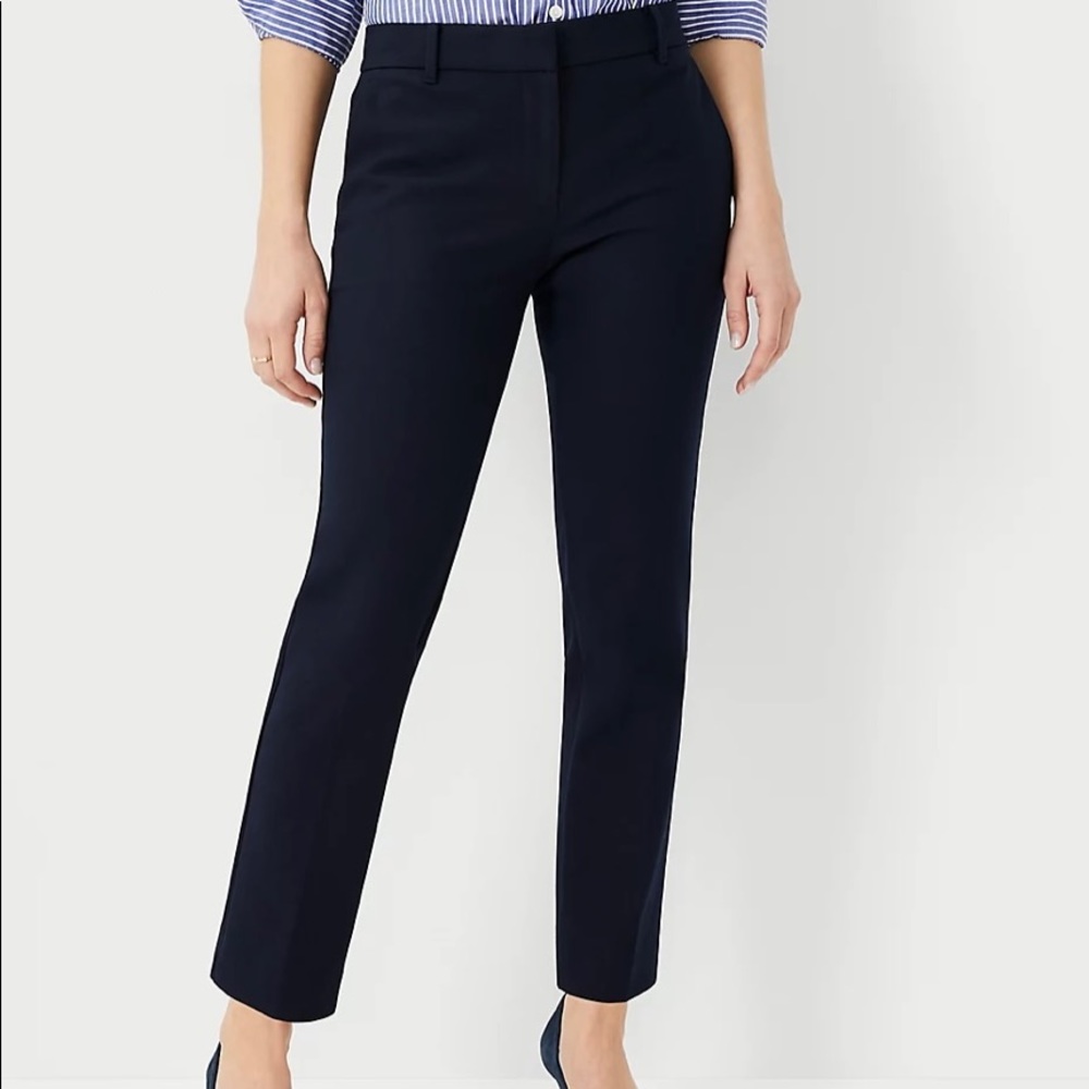 Ann Taylor dress or work pants (dark blue). The ankle- mid rise, slim leg fit